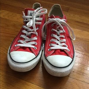 Red converse sneakers